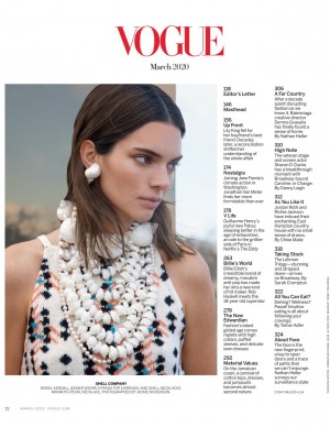 Kendall Jenner dans Vogue - Mars 2020