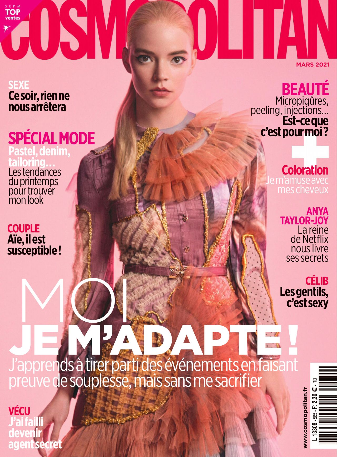 Anya Taylor-Joy dans Cosmopolitan Magazine France