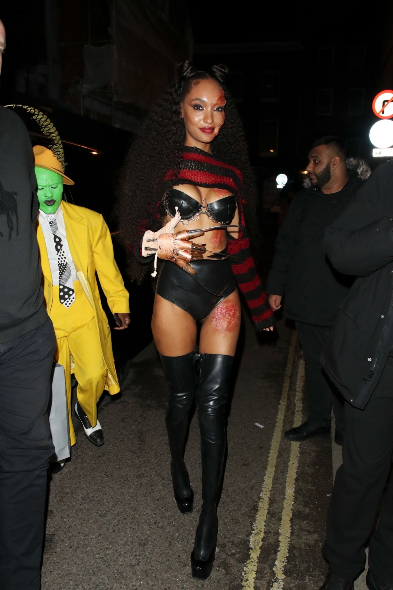 La mannequin Jourdan Dunn à la soirée Halloween de Maya Jama à Londres