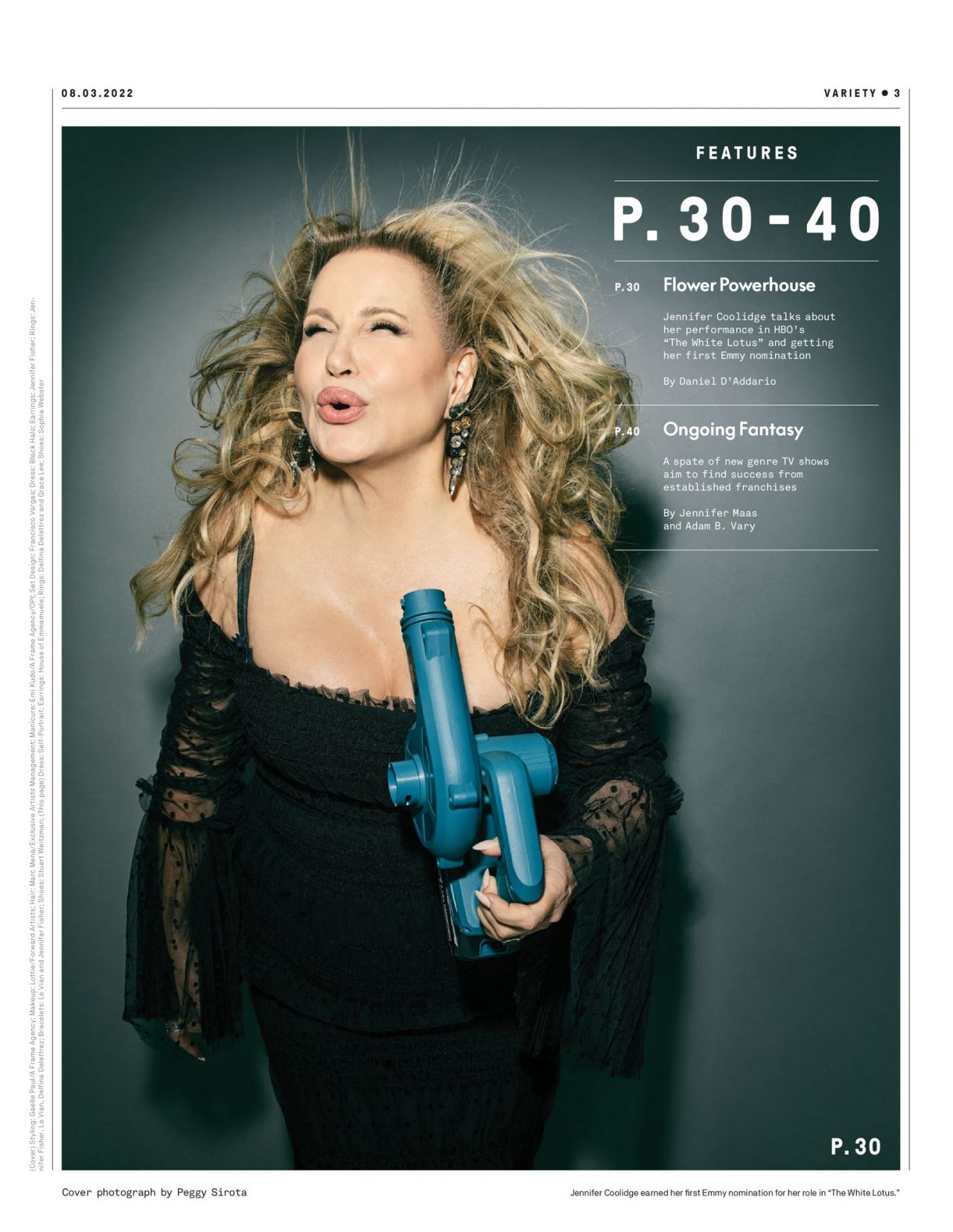 Jennifer Coolidge dans Variety Magazine