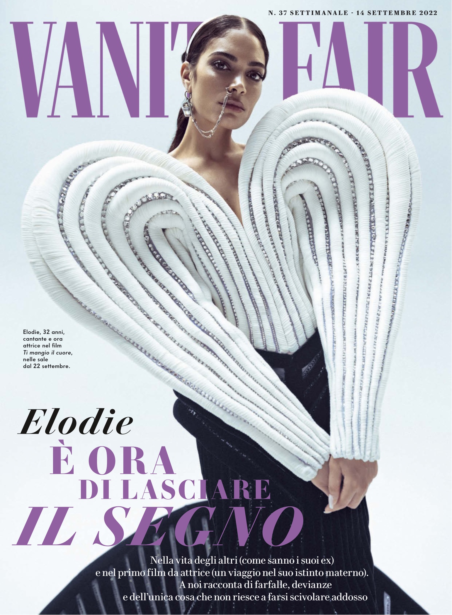 La chanteuse Elodie dans Vanity Fair (Italie)