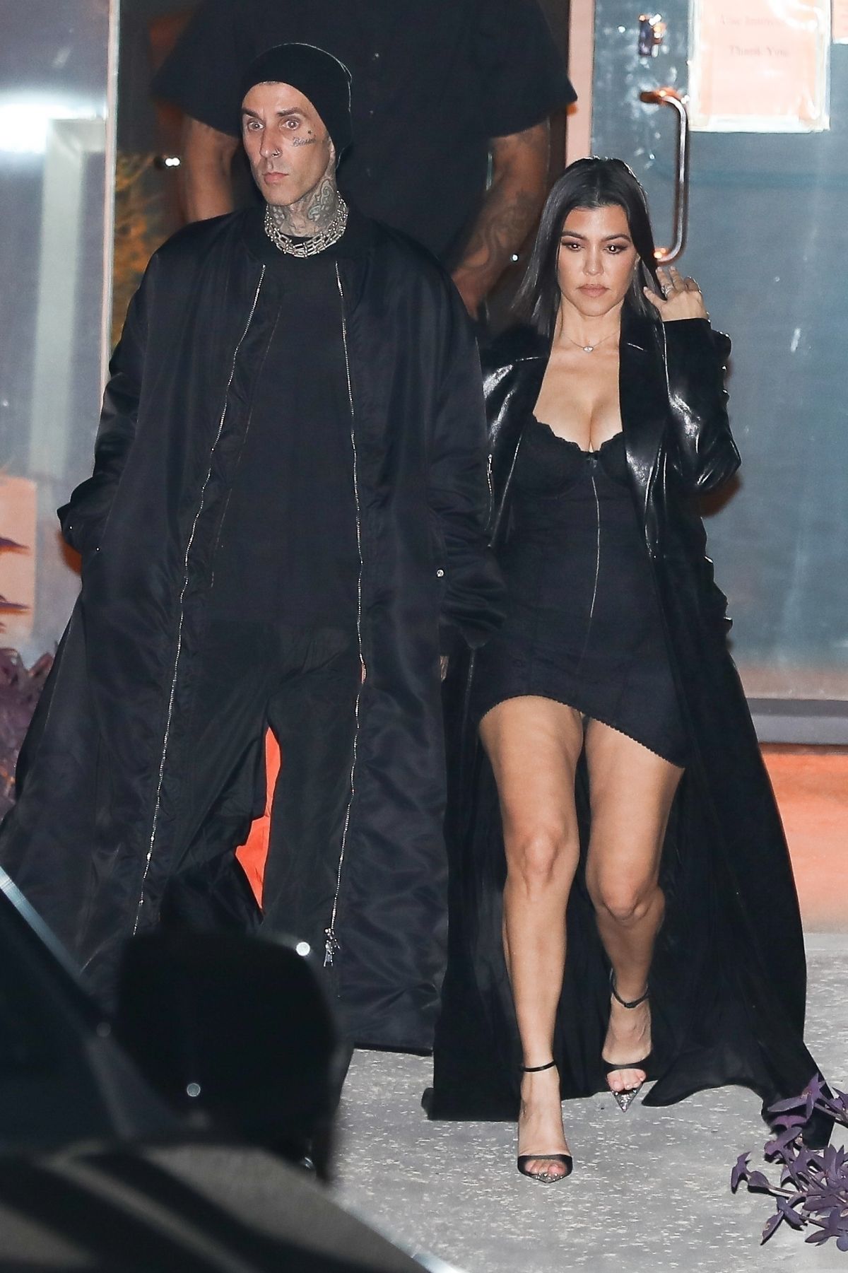 Kourtney Kardashian et Kendall Jenner en soirée à Calabas
