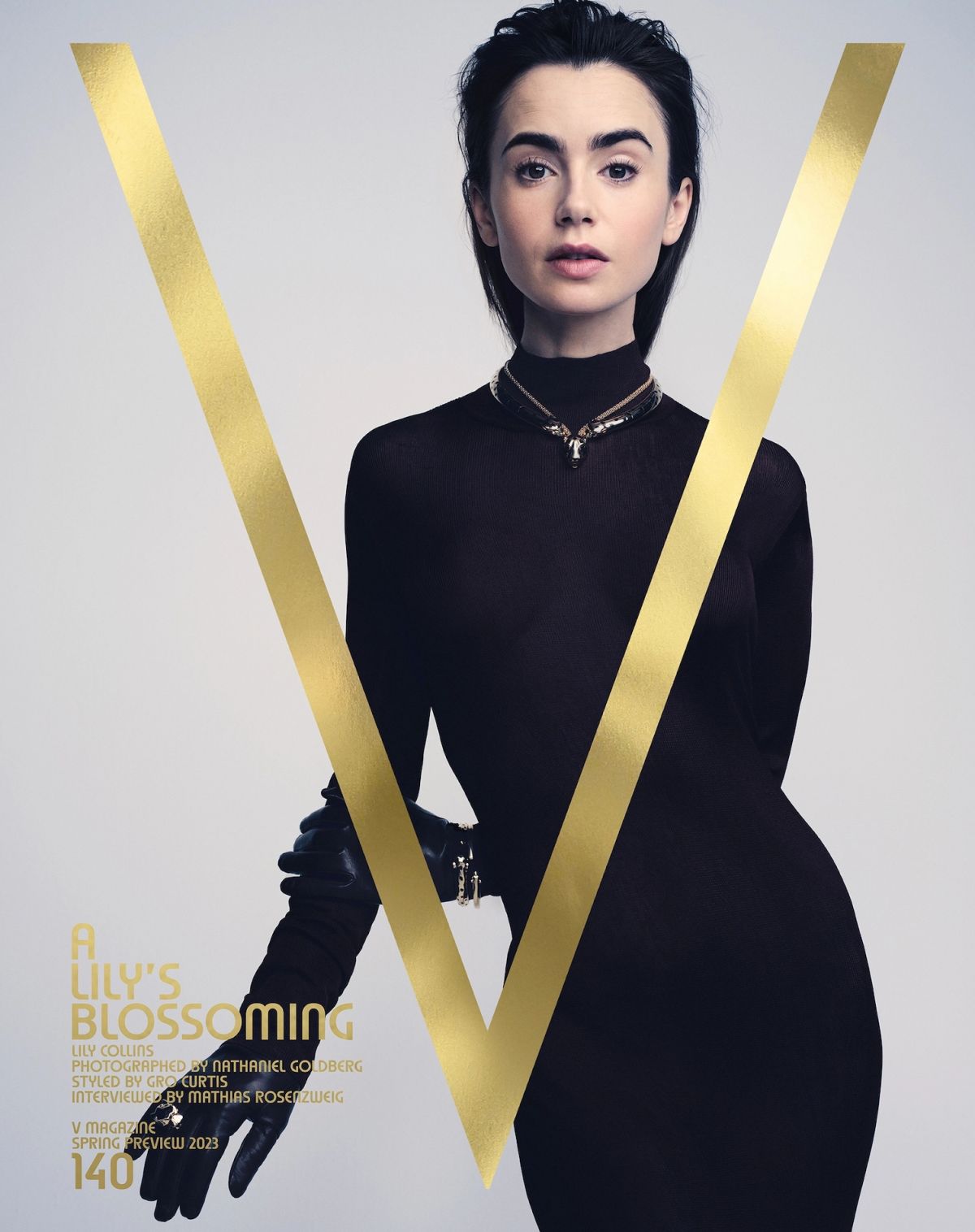 Lily Collins dans V Magazine