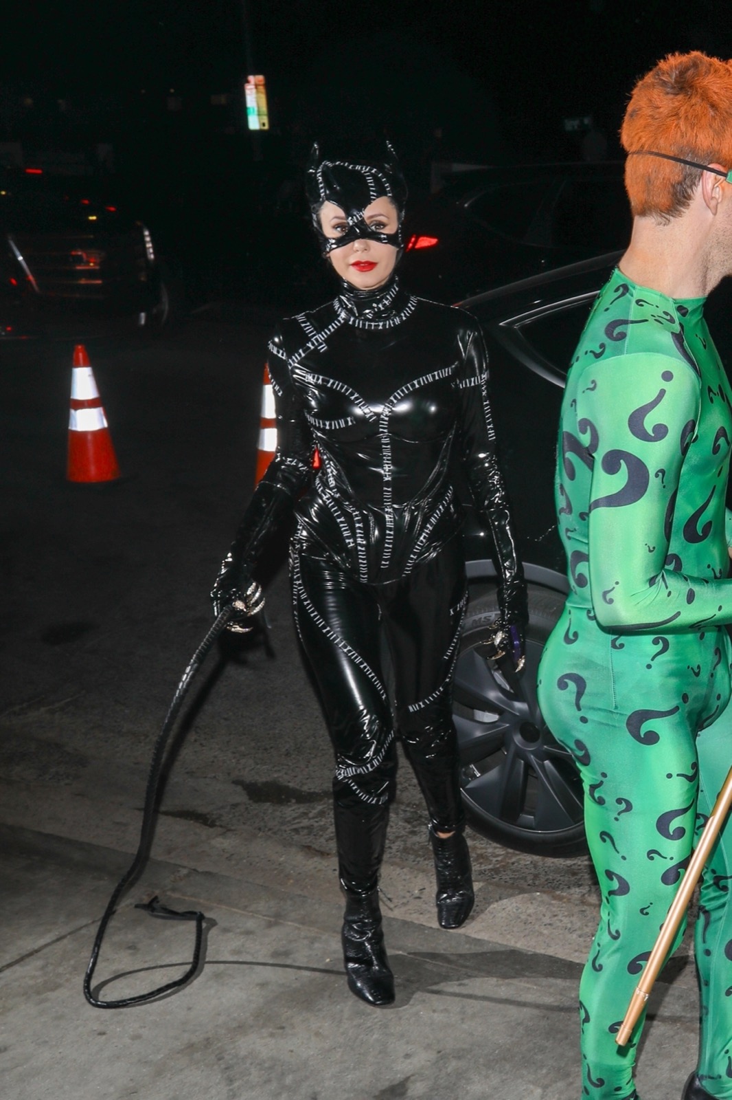 Nina Dobrev en Catwoman à la fête d'Halloween de Kendall Jenner
